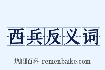 西兵反义词是什么意思的图片